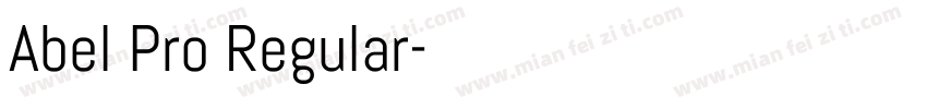 Abel Pro Regular字体转换